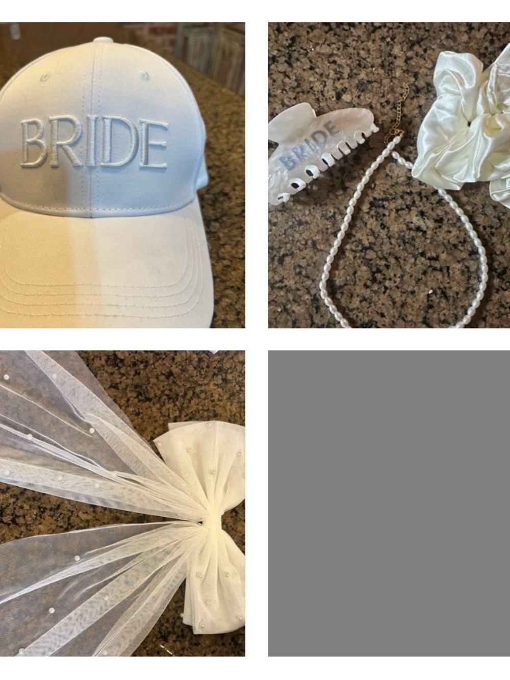 Bride White Cap and Accessories Set - Unbranded